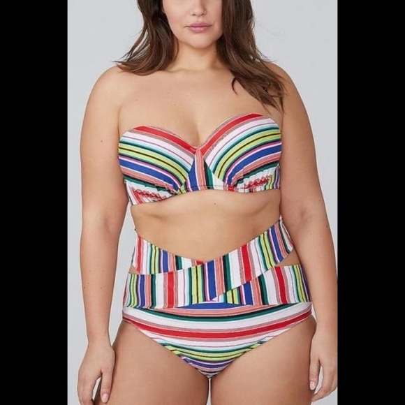 Lane Bryant Swim Top With Built In Bra 42DD - Picture 2 of 2